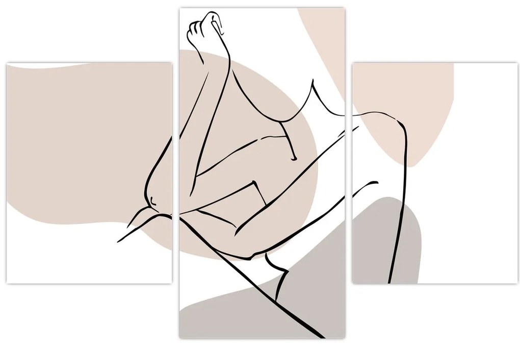 Obraz - Woman body line art N⁰1 (90x60 cm)