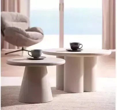 Konferenčný stolík Rosalia 80 cm svetlo sivý