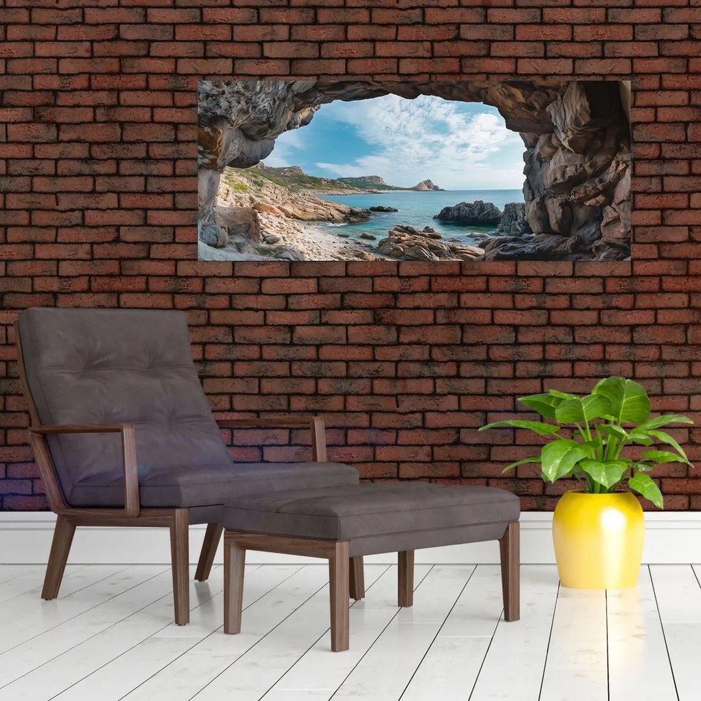 Obraz - Jaskyňa pri mori (120x50 cm)