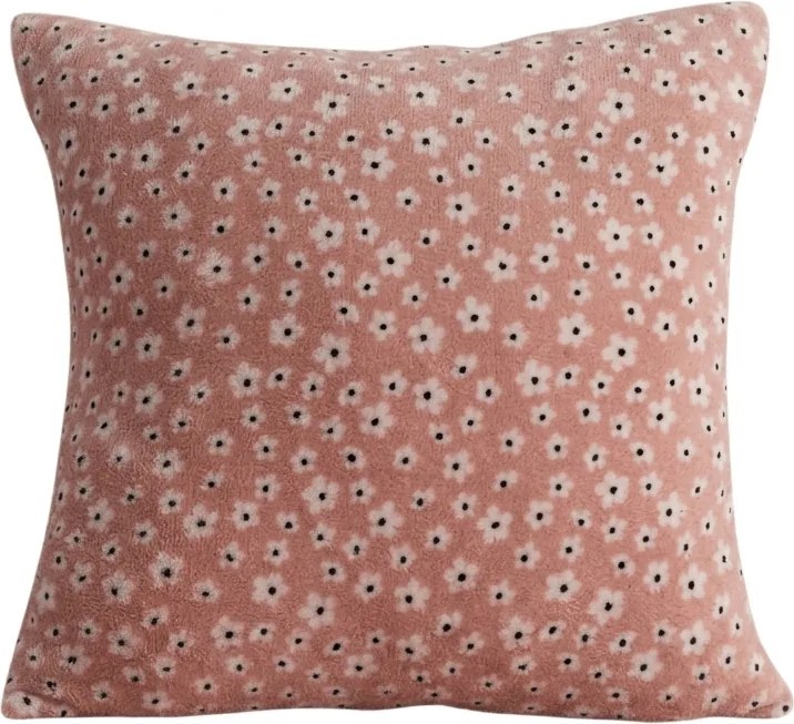 Obojstranná obliečka na vankúšik DUO SENSE DAISELLE 45x45 cm mikroplyš/flanel, ružová