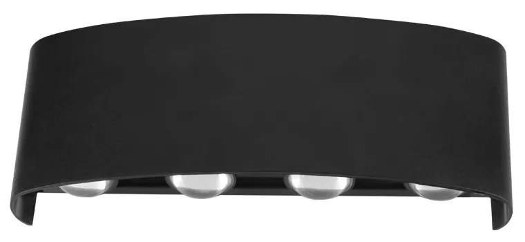 TOP LIGHT Svetlo nástenné Ray C, Čierna