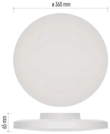 LED Kúpeľňové stropné svietidlo LED/18W/230V 3000/4000/5700K IP55 biela