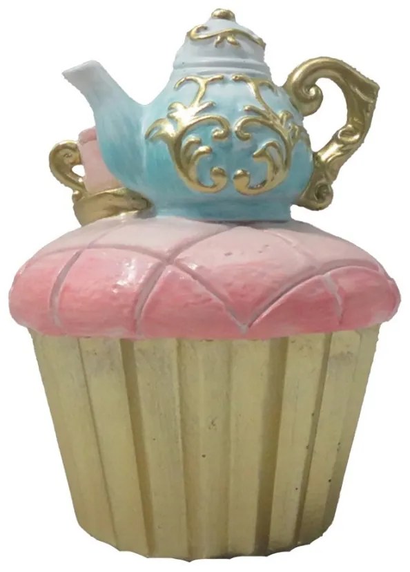 Dekorácia Cupcake s kanvičkou - 8*11 cm