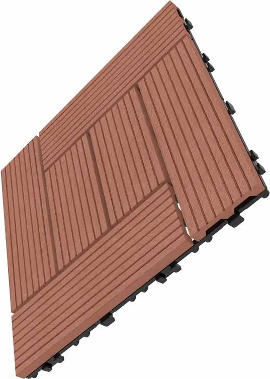 WPC dlaždica LEGI STYLE 30 x 30 cm, čokoláda