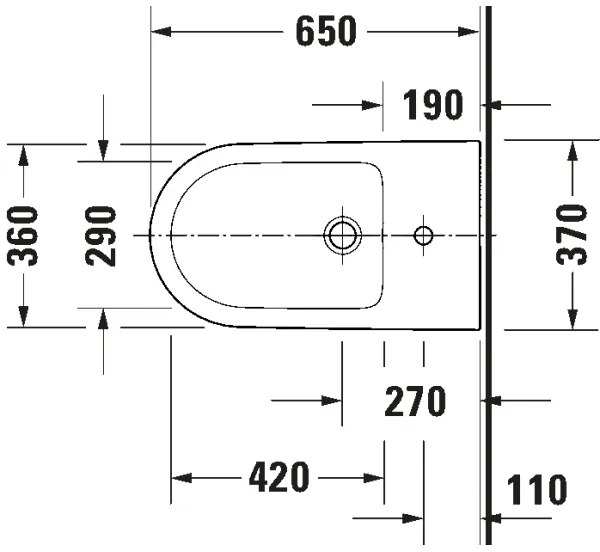 Duravit 2294100000 - Voľne stojací bidet D-NEO keramika/lesklá biela
