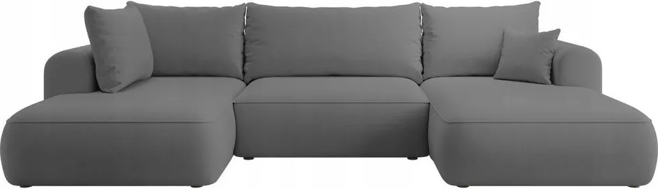 Rohová sedacia súprava v tvare U Olivo U (L) (sivočierna čierna)