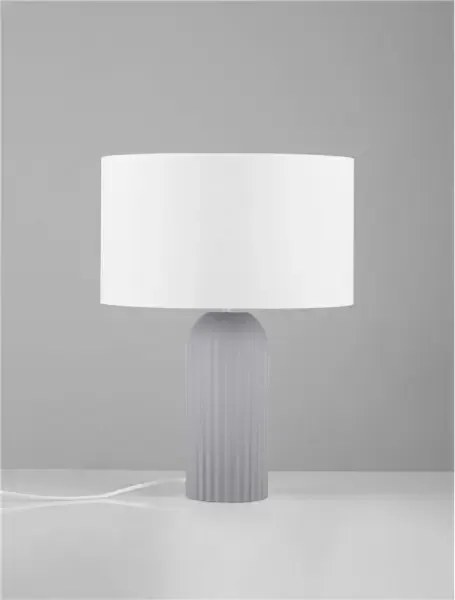 LED sivo-biela stolná lampa Ammos