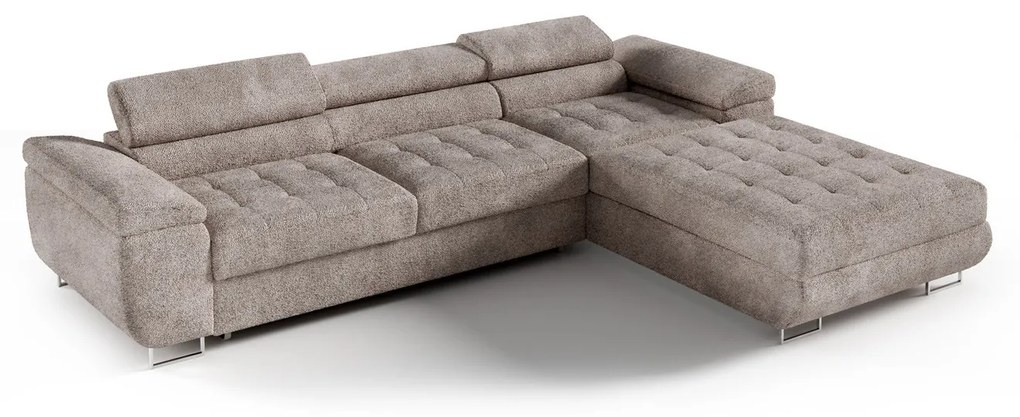 Rohová rozkladacia sedacia súprava 272 JENNY Sivá Vogue Ľavá