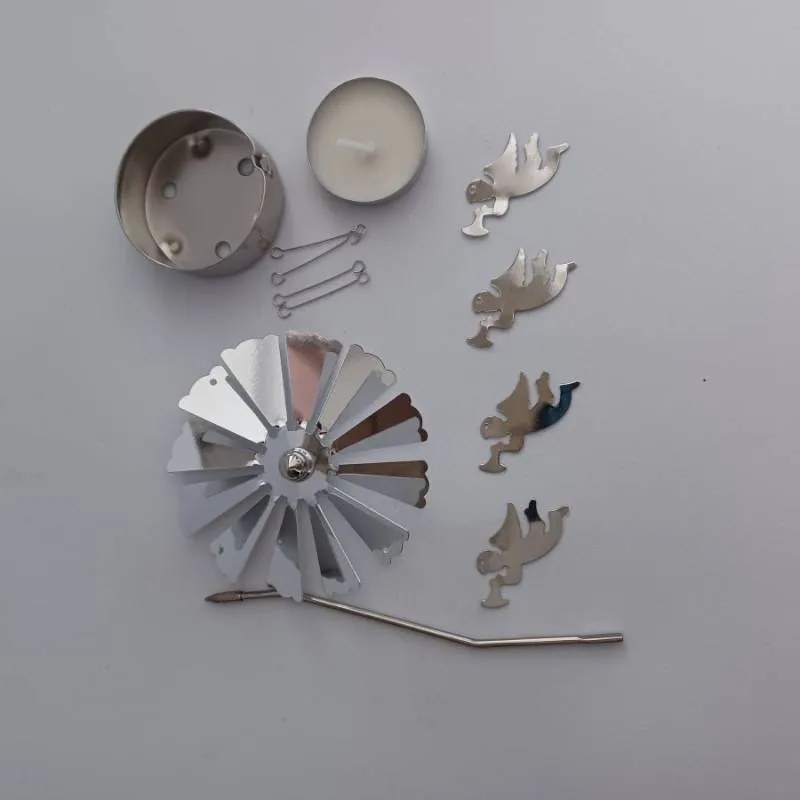 DECOLED Andělské zvonění, 8 x 13 cm, andílci, stříbrné