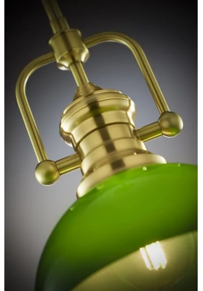 Jupiter 2073 - Luster na tyči PLATINO 1xE27/15W/230V zelená/zlatá