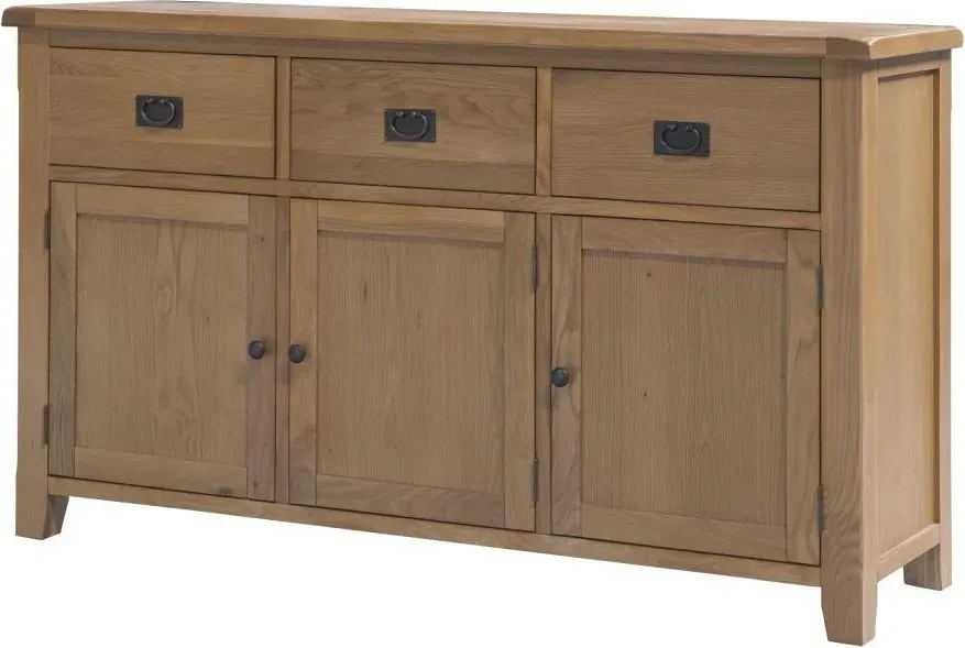 Komoda s 3 zásuvkami a 3 dvierkami, 155x47x85 cm