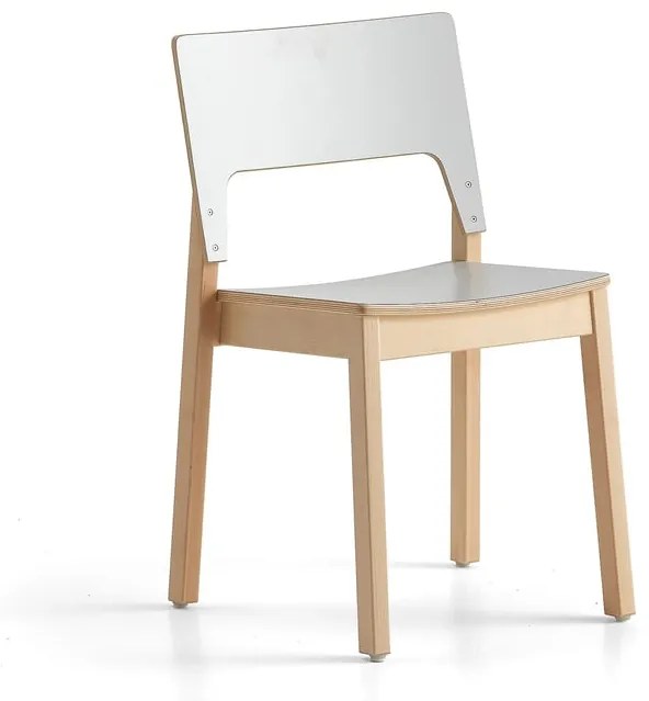 Stolička LOVE, H 450 mm, šedý laminát