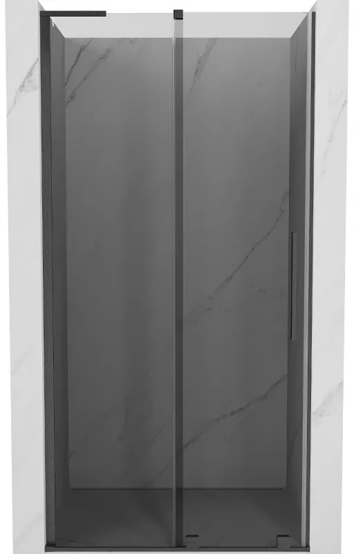 Mexen Velar L, posuvné sprchové dvere do otvoru 100 cm, 8mm šedé sklo, grafit brúsený, 871-100-003-41-66