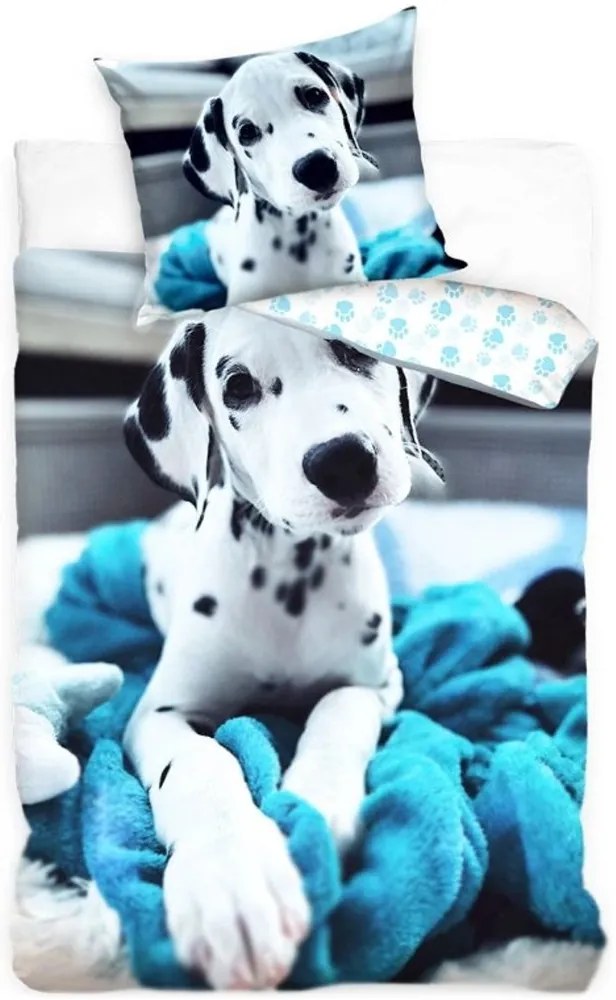 Bavlnené posteľné obliečky Dalmatín - 100% bavlna Renforcé - 70x90 cm + 140x200 cm
