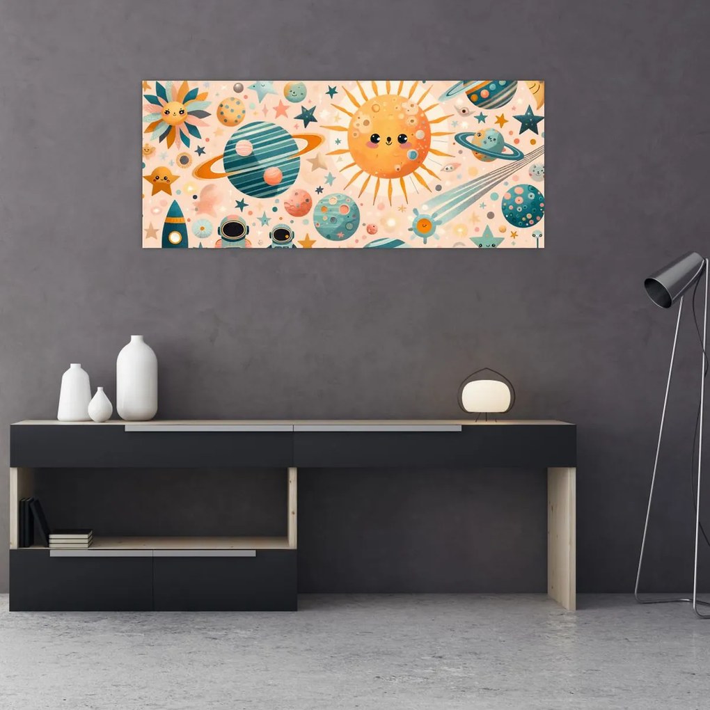 Obraz - Kúsky z vesmíru (120x50 cm)