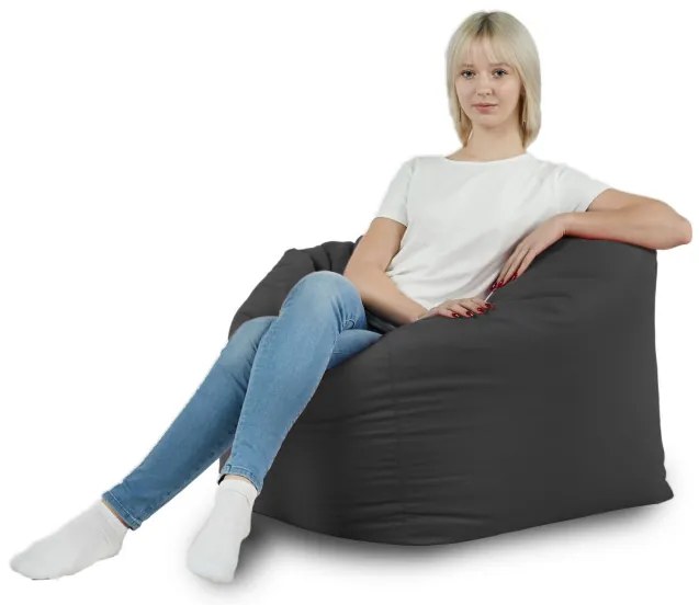 Sedací vak AMALFI plyš sivý