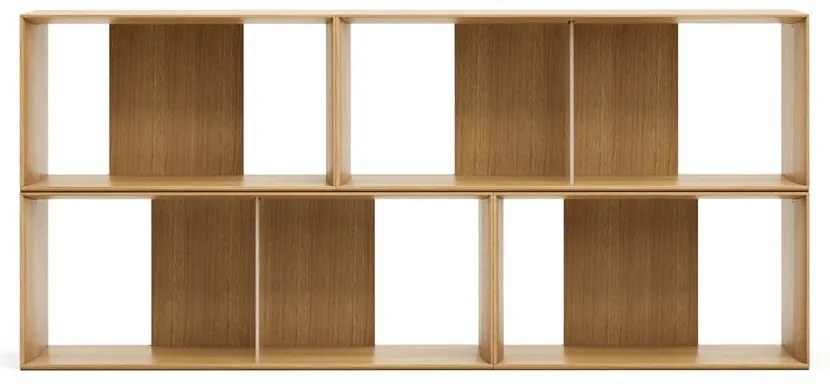Modulárny policový systém v dekore duba v prírodnej farbe 4 ks 168x76 cm Litto – Kave Home