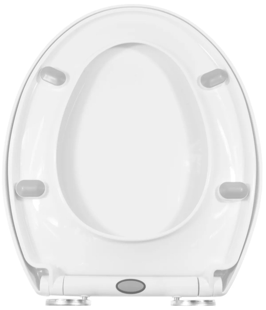 Gamma Trigo D3, toaletné WC sedátko 445(485)x370mm z polypropylénu s pomalým zatváraním, biela, GMA-D3