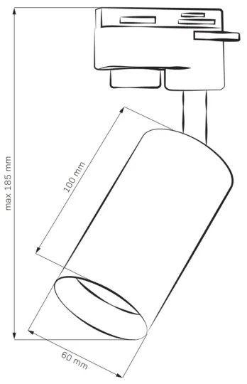 Bodové svietidlo do lištového systému MARIBEL 3xGU10/10W/230V +1 m lištový systém