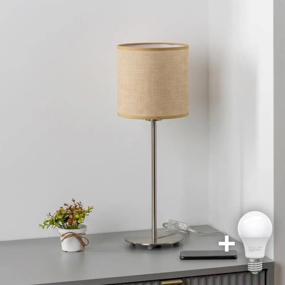 BRILAGI - LED stolná lampa NUBILA 1xE27/60W/230V svetlohnedá