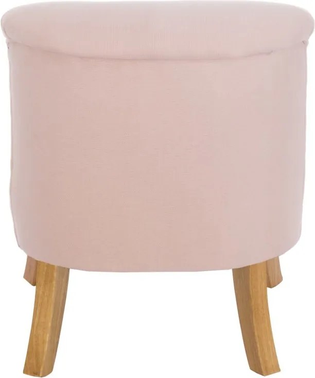 Dětské lněné křeslo pudrově růžové 25 cm Biela