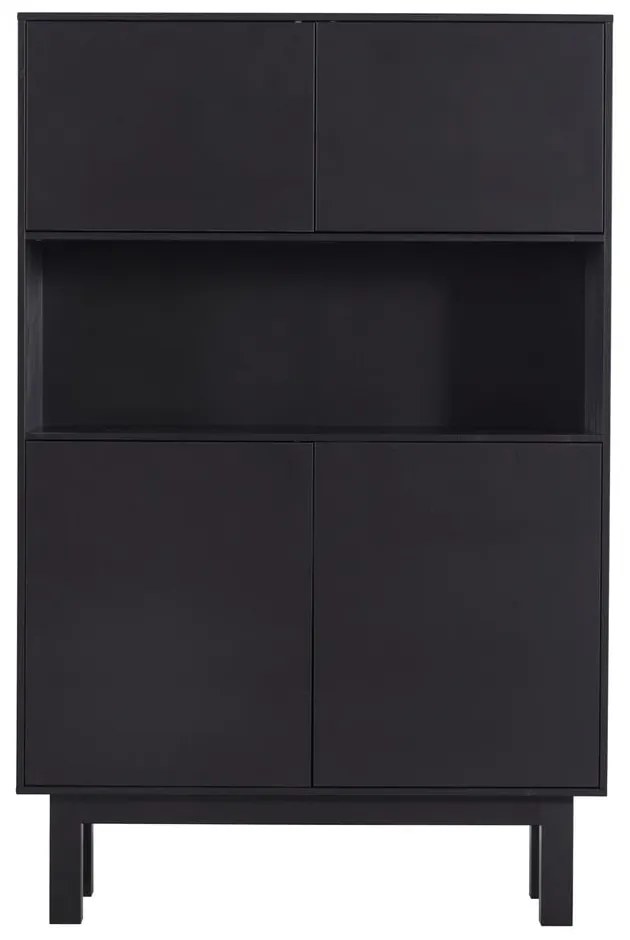 Čierna skrinka z borovicového dreva 110x170 cm Finca – WOOOD