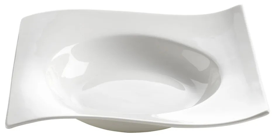 Biely hlboký porcelánový tanier Motion – Maxwell & Williams