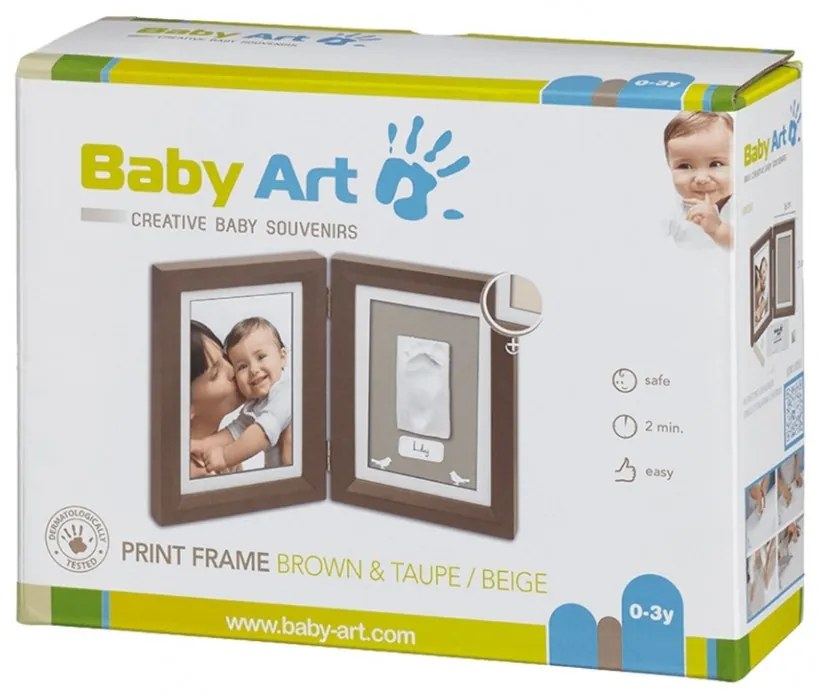 Drevený rámček pre odtlačok My Baby Touch Simple Brown
