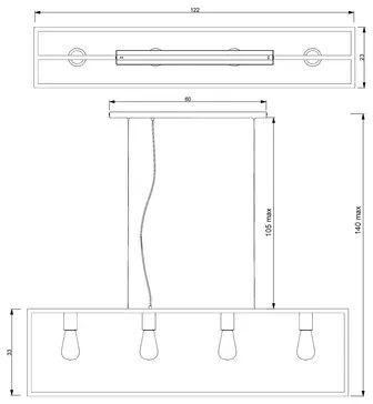 Závesná lampa FRAME 6695