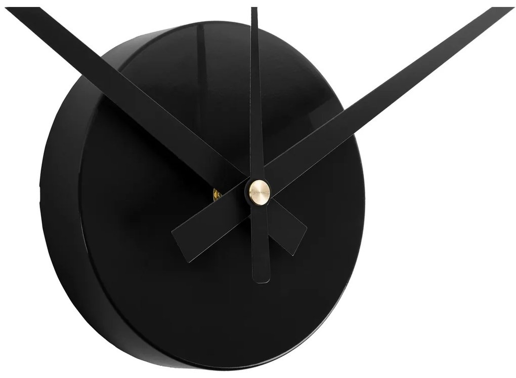 Karlsson 6001BK dizajnové samolepiace hodinyčierne, priemer 40 cm