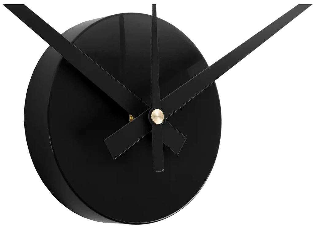 Karlsson 6001BK dizajnové samolepiace hodinyčierne, priemer 40 cm