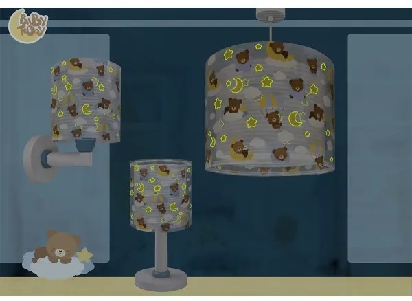 Dalber 41572T - Detský luster BABY TEDDY 1xE27/15W/230V modrá