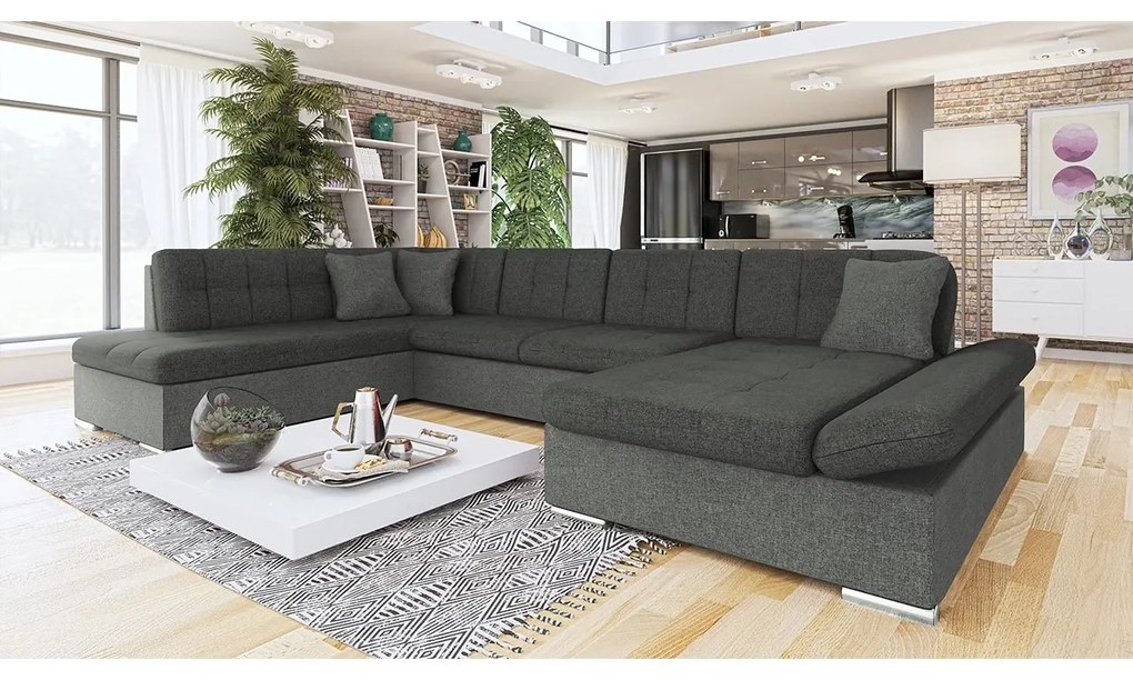 Rohová sedacia súprava Genero Sale, Dostupné poťahy: ekokoža Soft 011 + Lux 06 + Lux 5, Strana: Ľavá