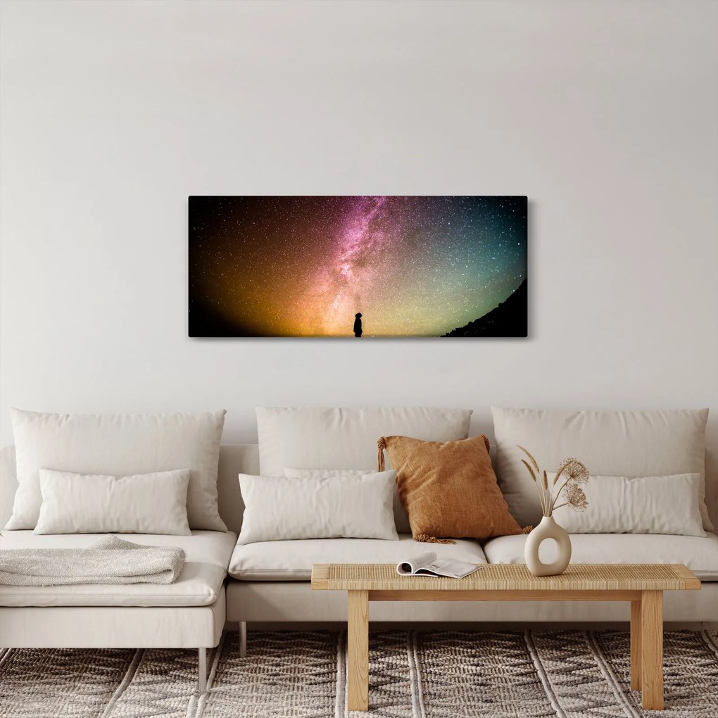 Obraz - obloha plná hviezd (120x50 cm)