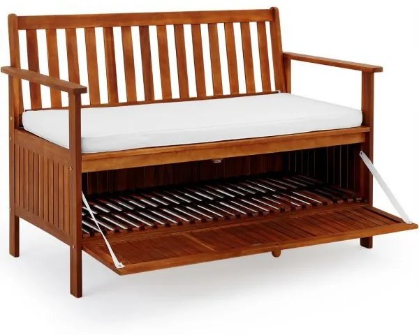 InternetovaZahrada - Záhradná lavica s úložným boxom - 120 cm x 59 cm x 90 cm