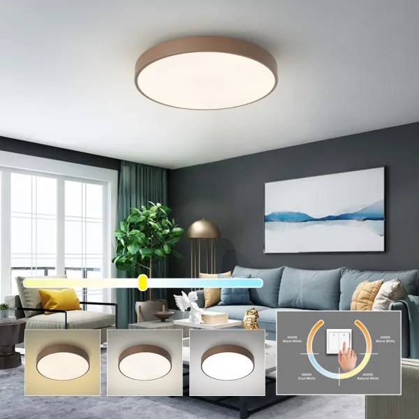 Brilagi - LED stropné svietidlo POOL LED/60W/230V 3000/4000/6000K 50 cm hnedé