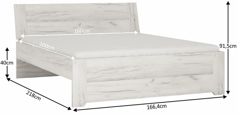 Manželská posteľ 160 cm Adamus Typ 92. Vlastná spoľahlivá doprava až k Vám domov. 808780