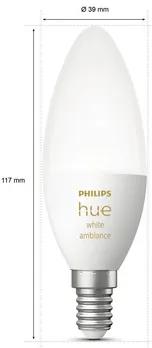 LED žiarovka Philips HUE 8719514356658 WHITE AMBIANCE E14 4W 320lm 2200-6500K stmievateľná - kompatibilná so SMART HOME by hornbach