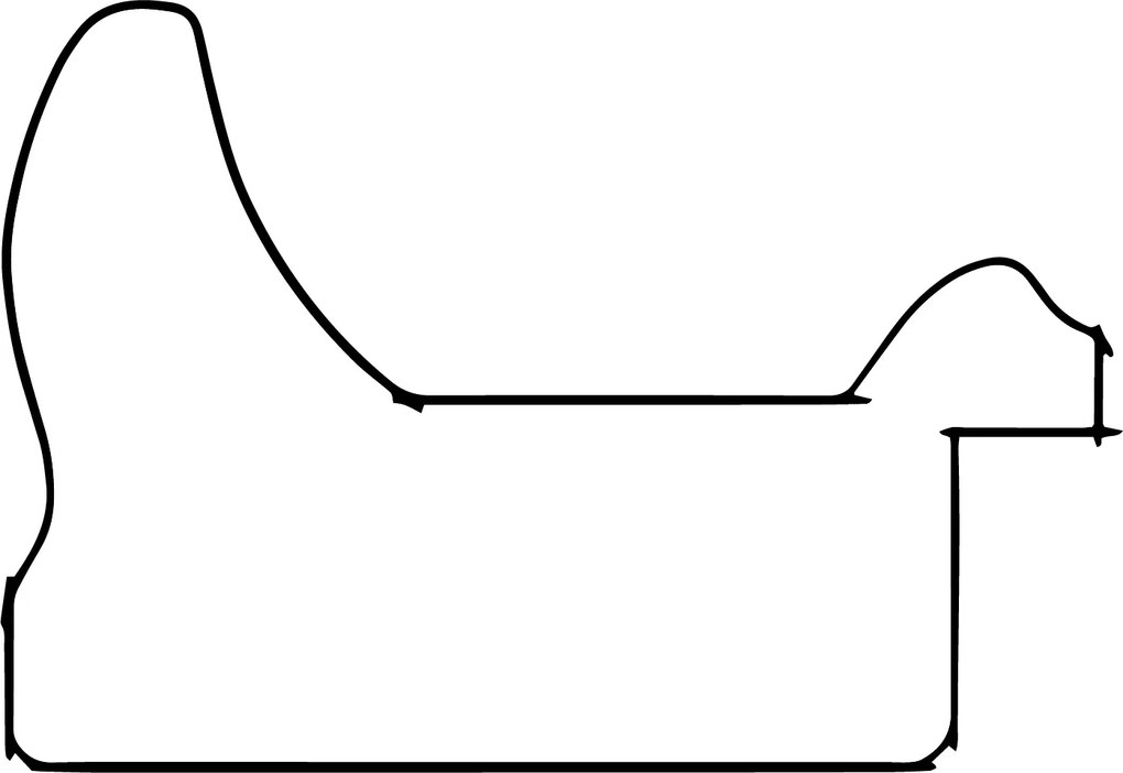 DANTIK - Zrkadlo v rámu, rozmer s rámom 60x100 cm z lišty TOOTH malá strieborná (3162)