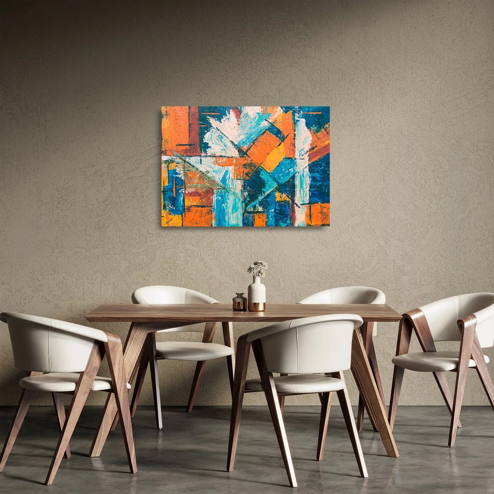 Sklenený obraz - Abstrakcia (70x50 cm)