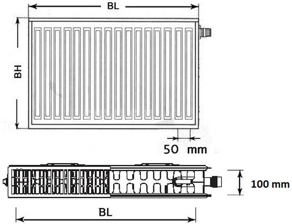 Kermi Therm X2 Profil-V doskový radiátor 22 400 / 1200 FTV220401201R1K