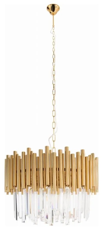 MAXLIGHT P0284 - Luster na reťazi VOGUE 12xE14/40W/230V pr. 60 cm zlatá