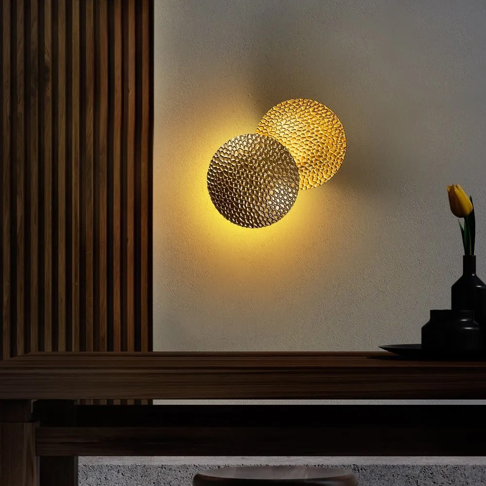 LED nástenné svietidlo v zlatej farbe ø 21 cm Yosma – Opviq lights