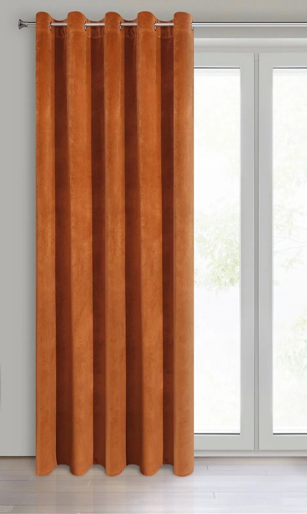 ZATEMŇOVACÍ ZÁVES NA KRÚŽKOCH VILLA 140X250 CM ORANŽOVÁ