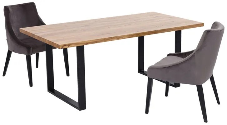 Jackie stôl dub/čierny 160x80 cm