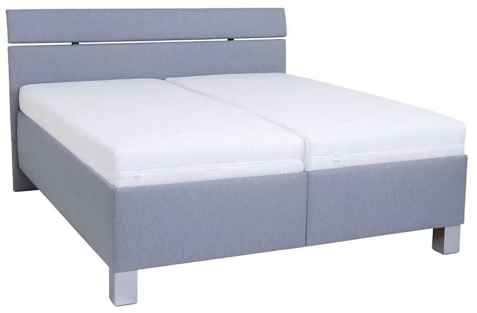 Čalouněná postel s úložným prostorem bez matrace ALIS 180x200 cm světle šedá PO0037