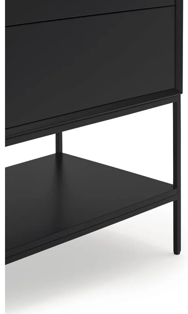 Čierna skrinka 120x140x45 cm Platt – Teulat