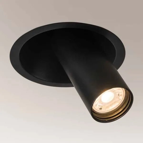 Shilo 7804 - Podhľadové bodové svietidlo YAKUMO 1xGU10//MR11/15W/230V čierna