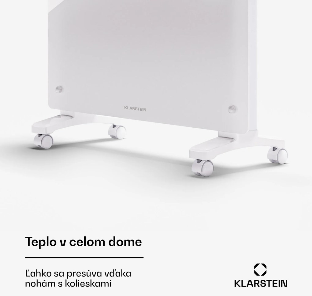 Klarstein Bornholm Smart 1500, konvekčné vykurovacie teleso, 1500W, WiFi, LED, IP24