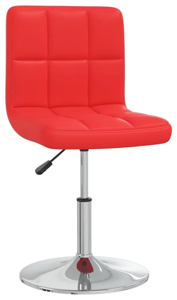 vidaXL Jedálenská stolička červená umelá koža